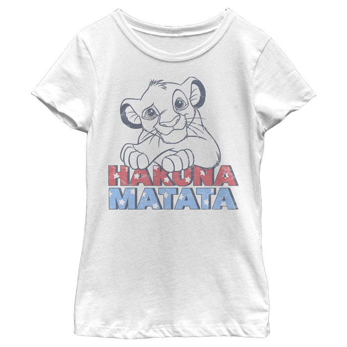 fifth sun Girl's Lion King Simba American Pride T-Shirt