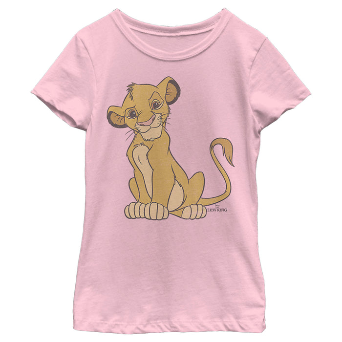 fifth sun Girl's Lion King Simba Cute and Courageous T-Shirt