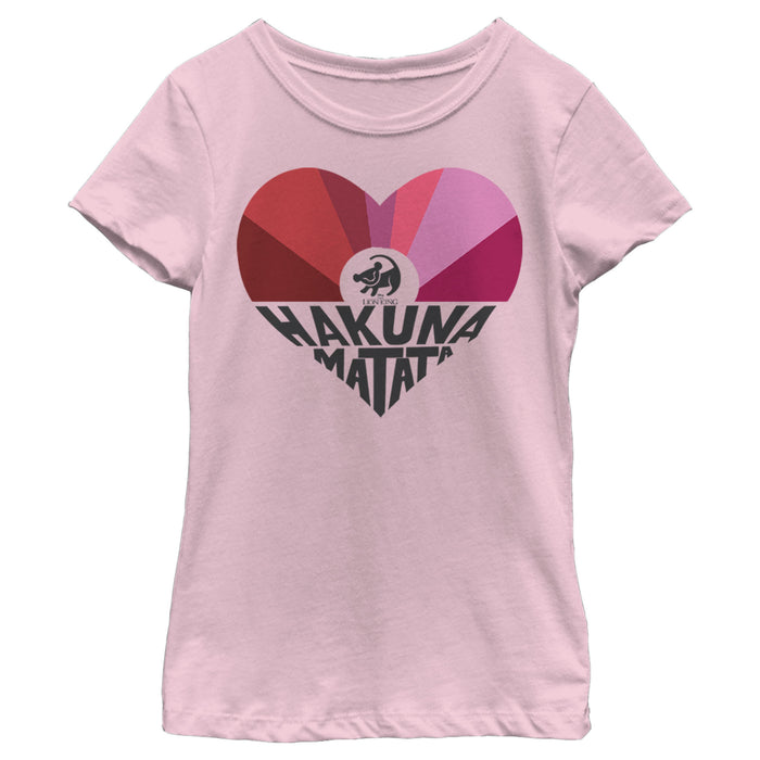 fifth sun Girl's Lion King Simba Hakuna Matata Heart T-Shirt