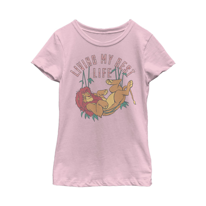fifth sun Girl's Lion King Simba Living Best Life T-Shirt