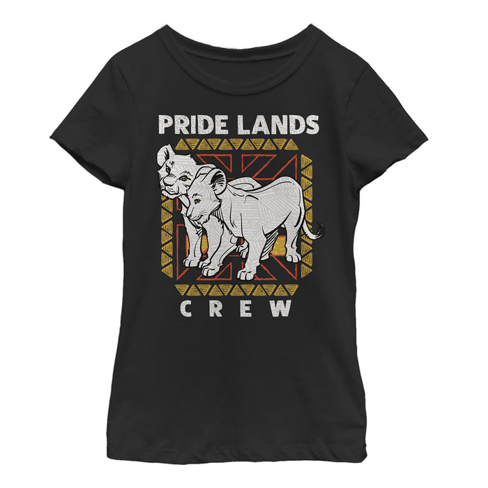 fifth sun Girl's Lion King Simba & Nala Pride Lands Crew T-Shirt