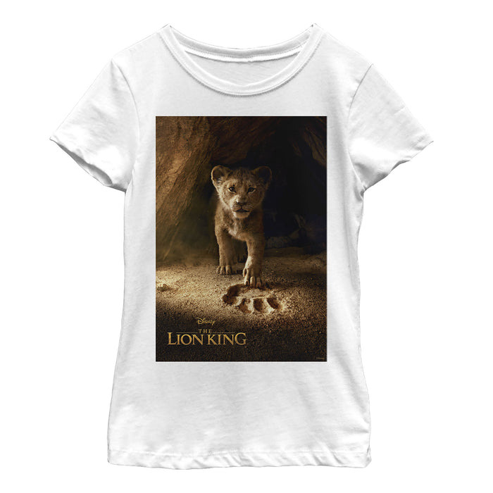 fifth sun Girl's Lion King Simba Paw Movie Poster T-Shirt