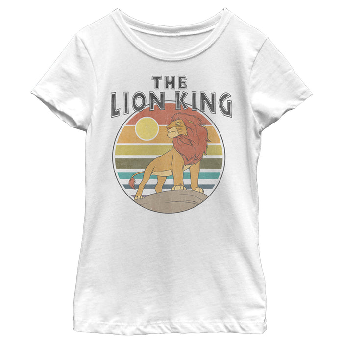 fifth sun Girl's Lion King Simba Retro Rainbow T-Shirt
