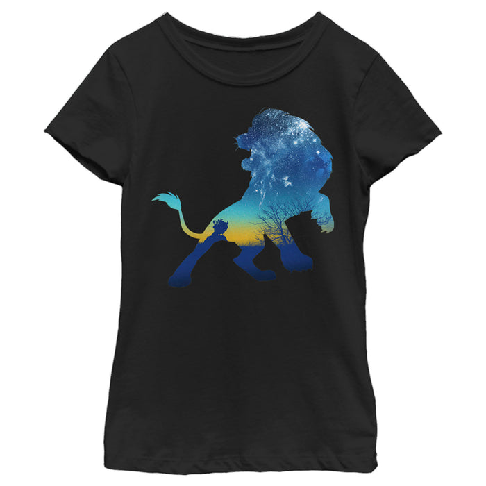 fifth sun Girl's Lion King Simba Sky Silhouette T-Shirt