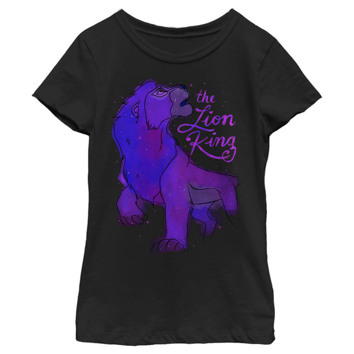 fifth sun Girl's Lion King Starry Airbrush Simba T-Shirt