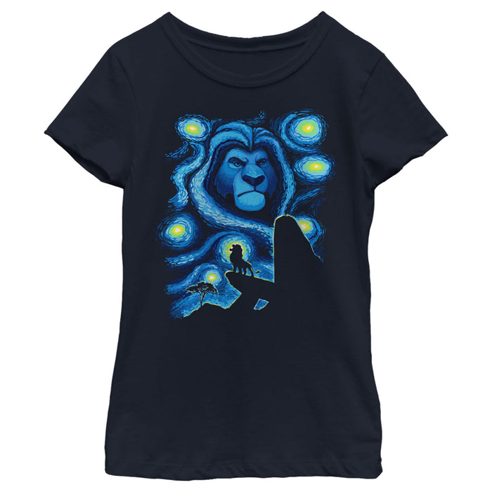 Fifth Sun Girl's Lion King Starry Night Pride Rock T-Shirt