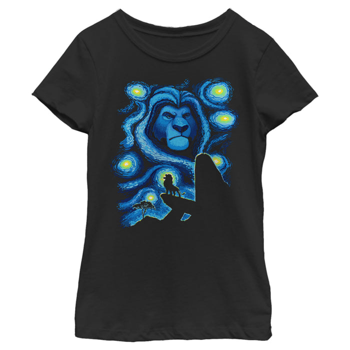 fifth sun Girl's Lion King Starry Night Pride Rock T-Shirt