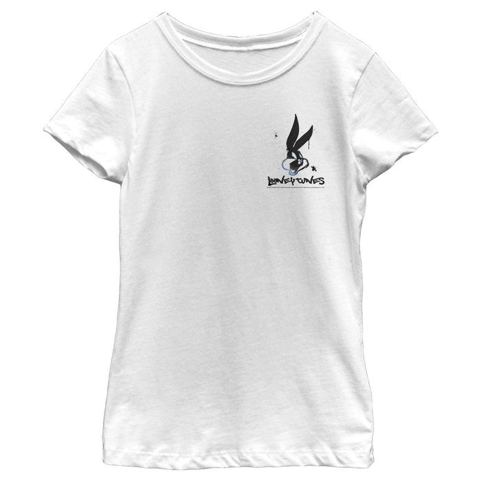 fifth sun Girl's Looney Tunes Bugs Bunny Spray Paint Portrait T-Shirt