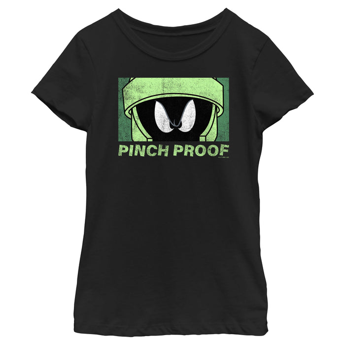 fifth sun Girl's Looney Tunes Distressed Marvin Pinch Proof T-Shirt