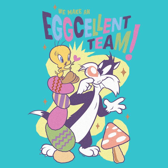 Fifth Sun Girl's Looney Tunes Easter Tweety And Sylvester We Make An Eggcellent Team T-Shirt