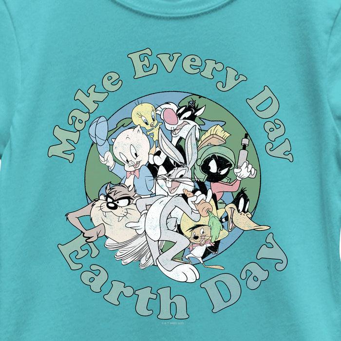 Fifth Sun Girl's Looney Tunes Every Day Is Earth Day Gang T-Shirt
