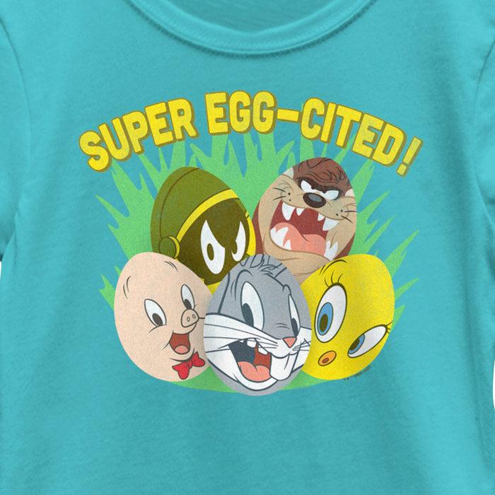 Fifth Sun Girl's Looney Tunes Super Egg-Cited Group Portrait T-Shirt