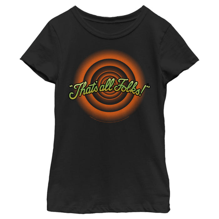 fifth sun Girl's Looney Tunes That's All Folks Classic T-Shirt