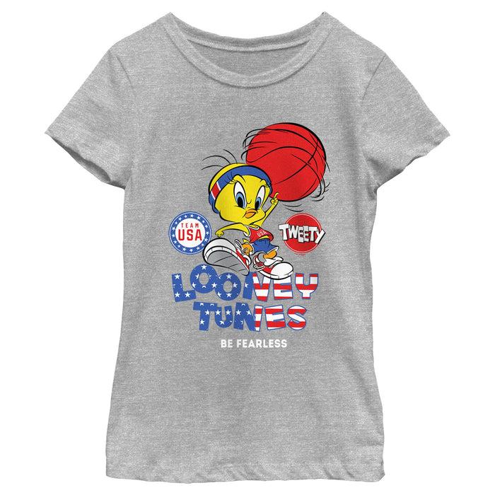 fifth sun Girl's Looney Tunes Tweety Be Fearless T-Shirt