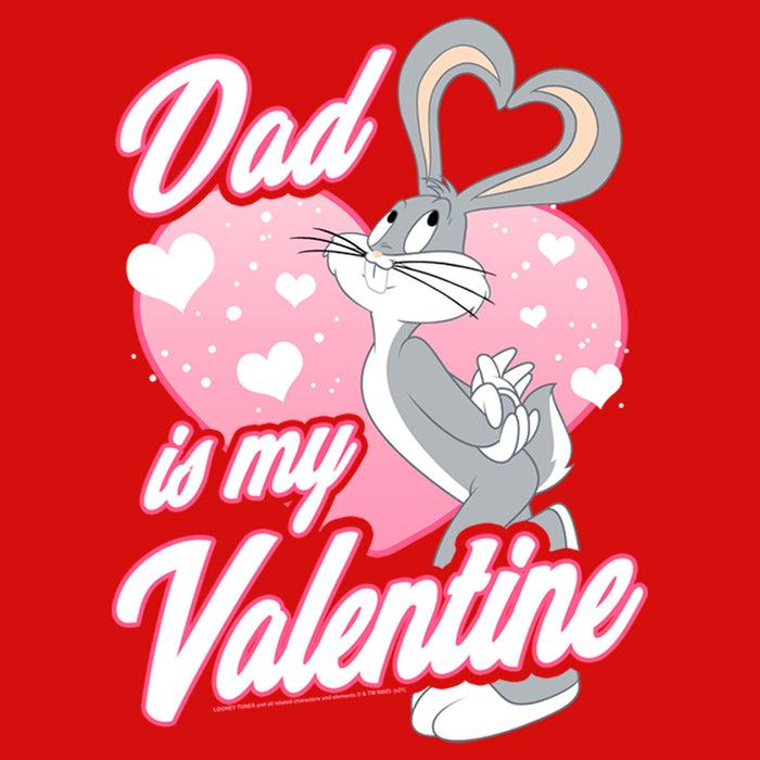 Fifth Sun Girl's Looney Tunes Valentine's Day Bugs Bunny Dad Is My Valentine T-Shirt