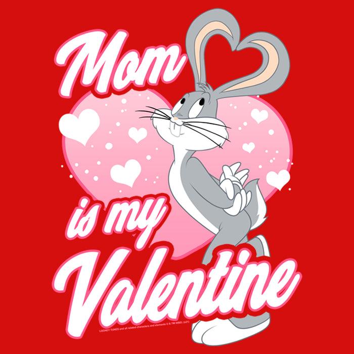 Fifth Sun Girl's Looney Tunes Valentine's Day Bugs Bunny Mom Is My Valentine T-Shirt