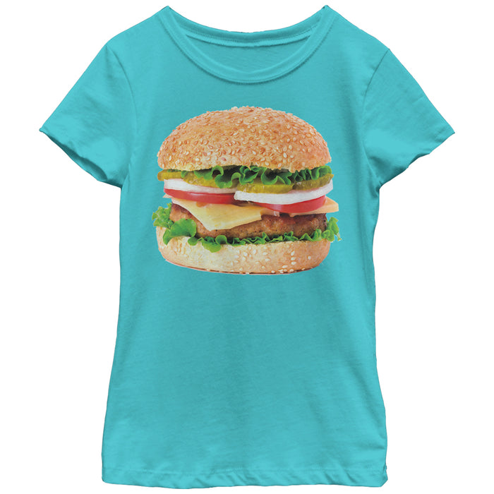 fifth sun Girl's Lost Gods Cheeseburger Love T-Shirt