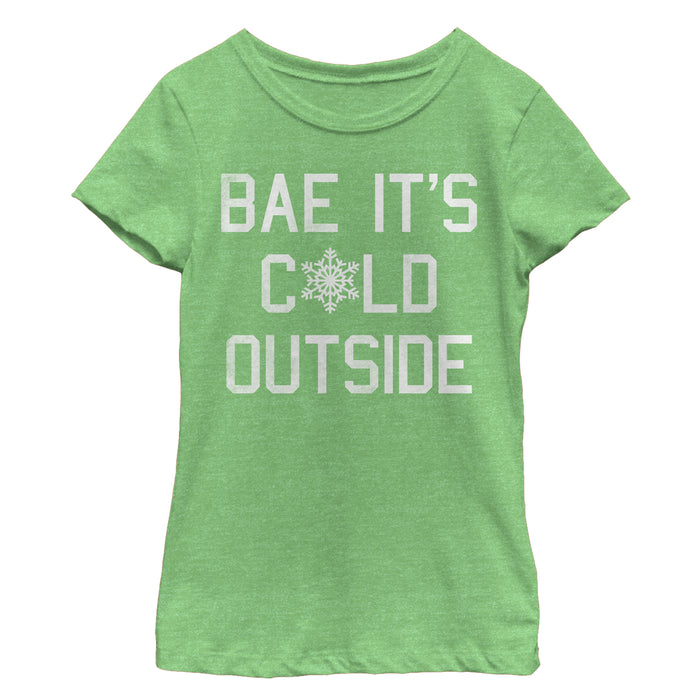 Fifth Sun Girl's Lost Gods Christmas Bae It's Cold Outside T-Shirt