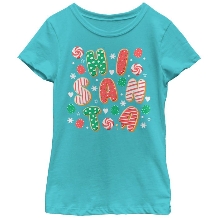 fifth sun Girl's Lost Gods Christmas Hi Santa Candy T-Shirt