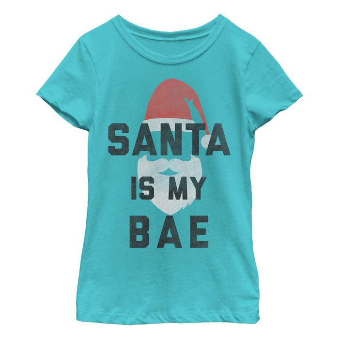 fifth sun Girl's Lost Gods Christmas Santa is My Bae T-Shirt