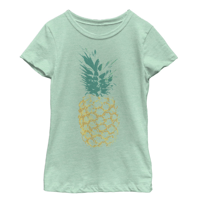 fifth sun Girl's Lost Gods Distressed Pineapple T-Shirt