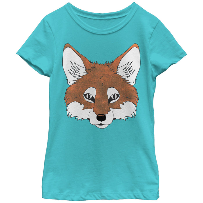 fifth sun Girl's Lost Gods Fantastic Fox Face T-Shirt