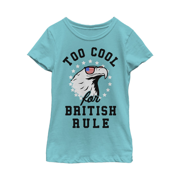 fifth sun Girl's Lost Gods Fourth of July Too Cool Eagle T-Shirt