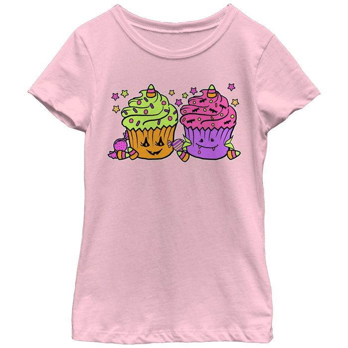 fifth sun Girl's Lost Gods Halloween Cupcakes T-Shirt