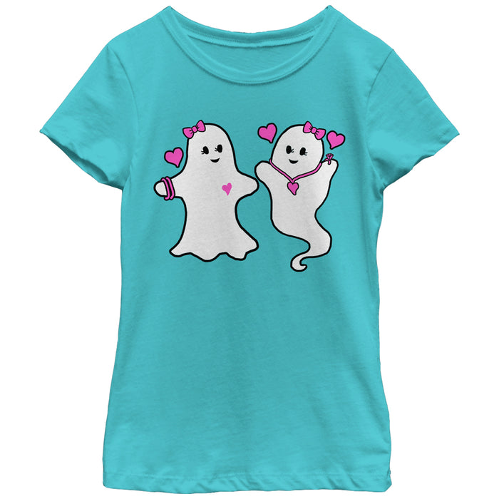fifth sun Girl's Lost Gods Halloween Fashion Forward Ghosts T-Shirt