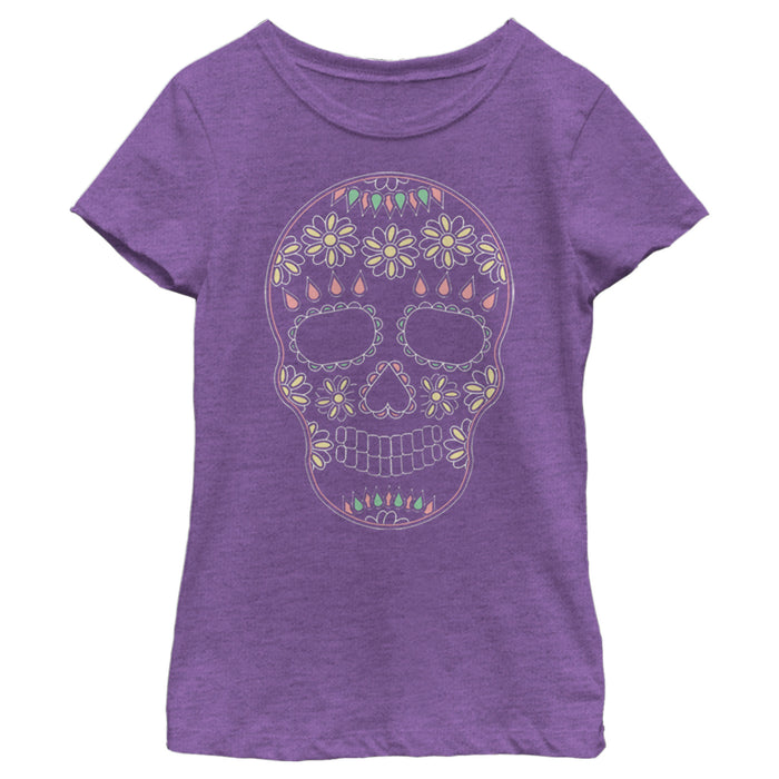 fifth sun Girl's Lost Gods Halloween Sugar Skull T-Shirt