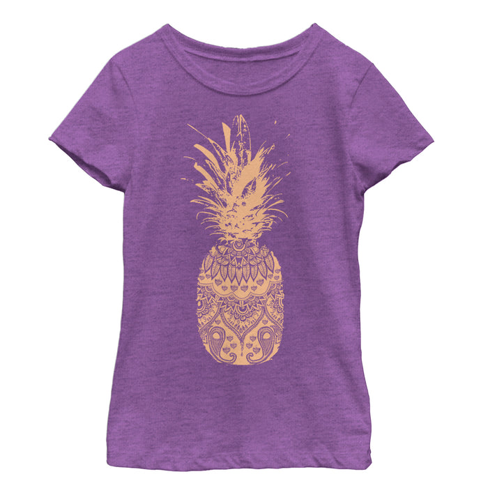 fifth sun Girl's Lost Gods Henna Print Pineapple T-Shirt