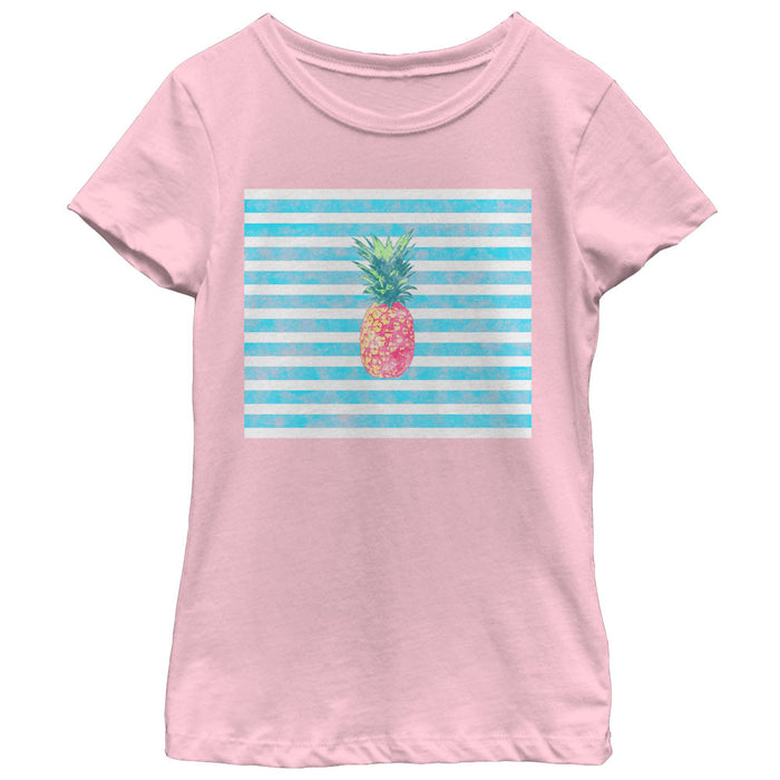 fifth sun Girl's Lost Gods Pineapple Stripes T-Shirt