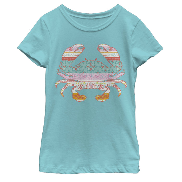 fifth sun Girl's Lost Gods Tribal Crab Print T-Shirt