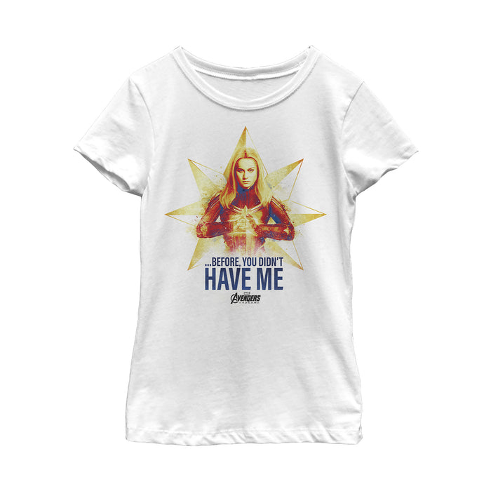 fifth sun Girl's Marvel Avengers: Endgame Before Captain Marvel T-Shirt