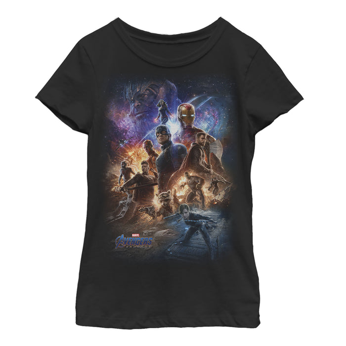 fifth sun Girl's Marvel Avengers: Endgame Galactic Team T-Shirt