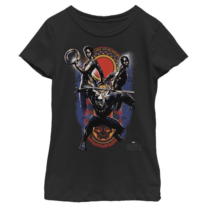 fifth sun Girl's Marvel Black Panther 2018 Allies T-Shirt
