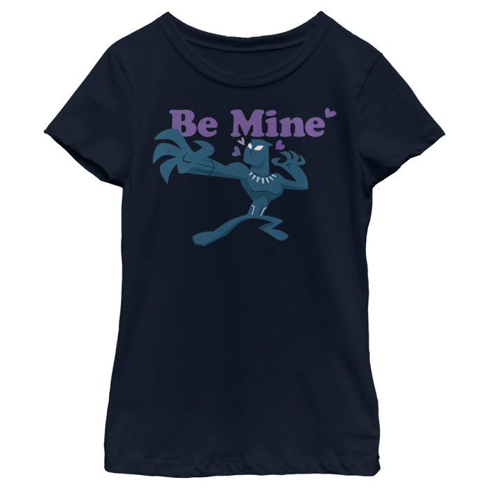 fifth sun Girl's Marvel Black Panther Be Mine T-Shirt