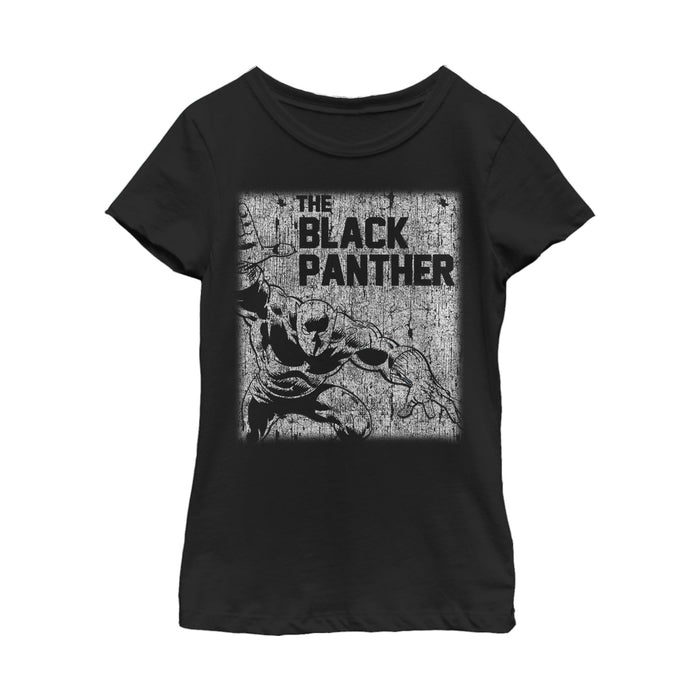 fifth sun Girl's Marvel Black Panther Chalk Print T-Shirt