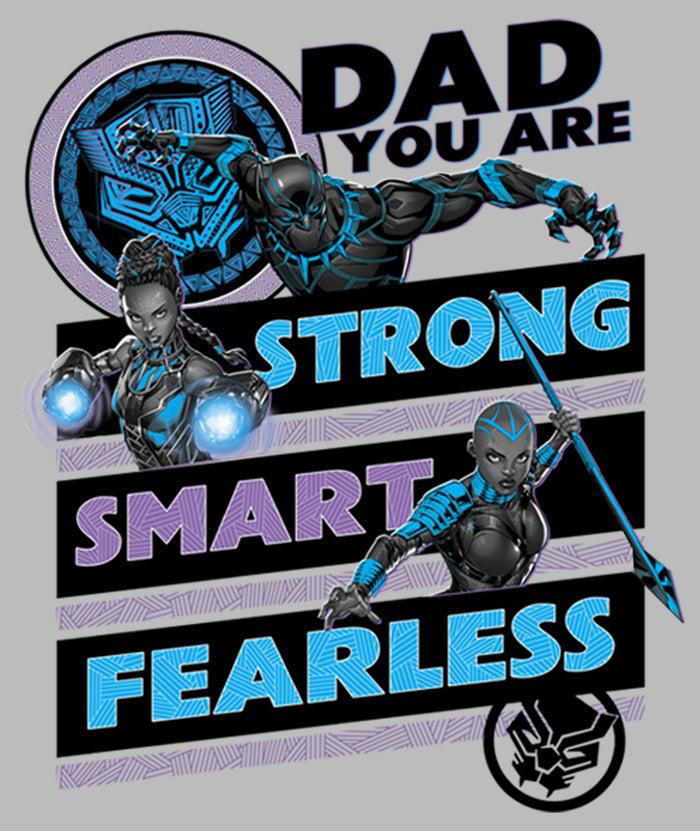 Fifth Sun Girl's Marvel Black Panther Dad You Are Strong Smart Fearless T-Shirt