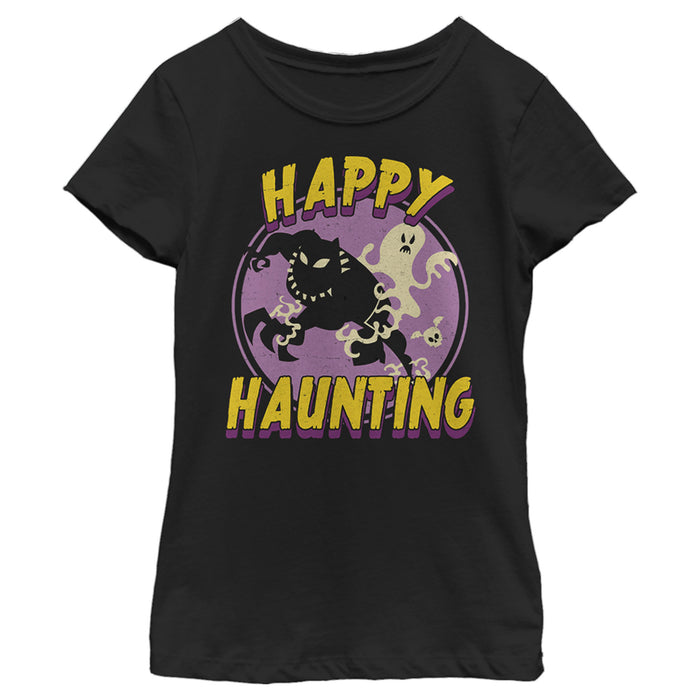 fifth sun Girl's Marvel Black Panther Happy Haunting T-Shirt