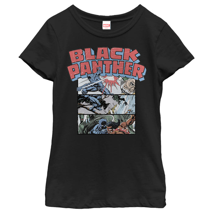 fifth sun Girl's Marvel Black Panther Panels T-Shirt