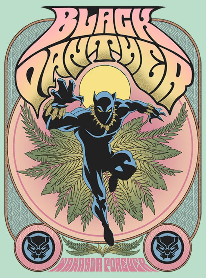Fifth Sun Girl's Marvel Black Panther Vintage 70's Poster Style T-Shirt