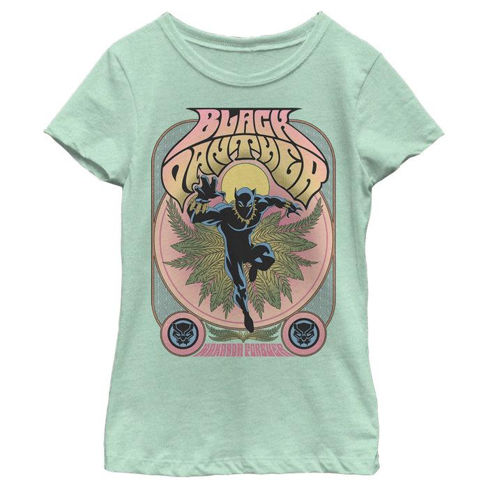 fifth sun Girl's Marvel Black Panther Vintage 70's Poster Style T-Shirt