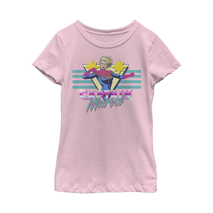 fifth sun Girl's Marvel Captain Daring Hero T-Shirt