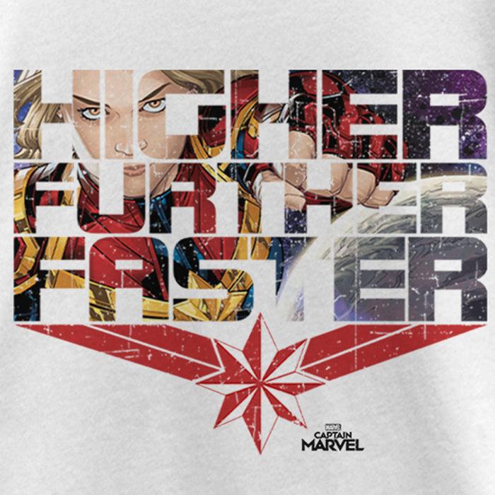 Fifth Sun Girl's Marvel Captain Marvel Higher Comic Scenes T-Shirt