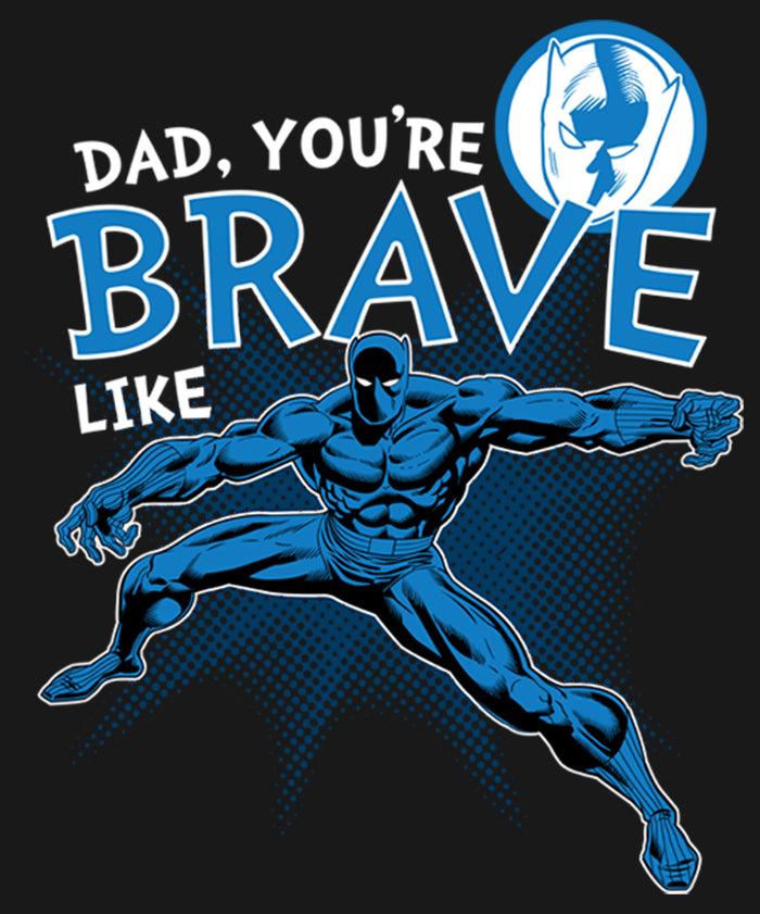 Fifth Sun Girl's Marvel Dad You're Brave Like Black Panther T-Shirt