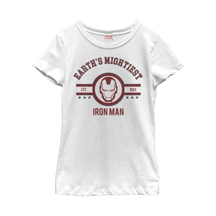fifth sun Girl's Marvel Earth's Mightiest Iron Man T-Shirt