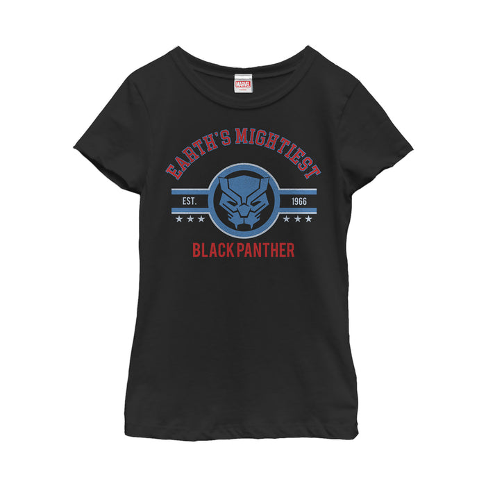 fifth sun Girl's Marvel Earth's Mightiest Panther T-Shirt