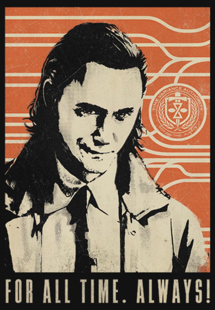 Fifth Sun Girl's Marvel Loki For All Time Always Drawing T-Shirt