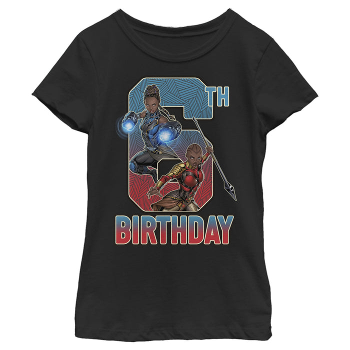 fifth sun Girl's Marvel Shuri and Okoye 6th Birthday T-Shirt